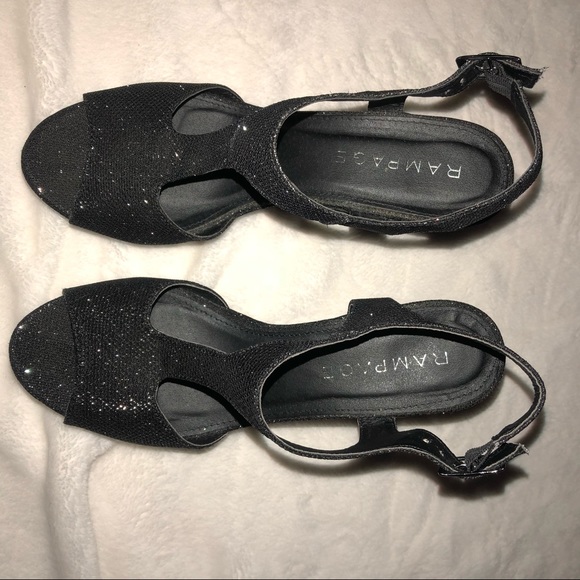 Black sparkly wedges - Picture 4 of 6